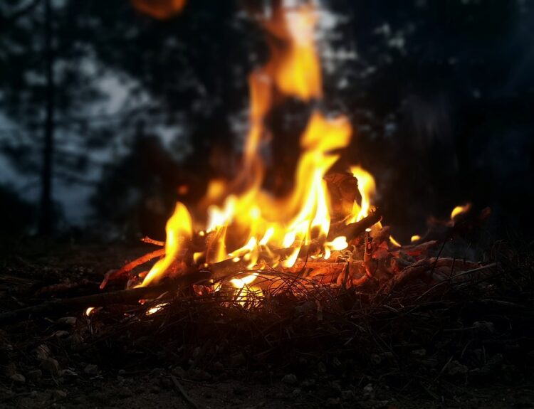 fire, outdoors, nature